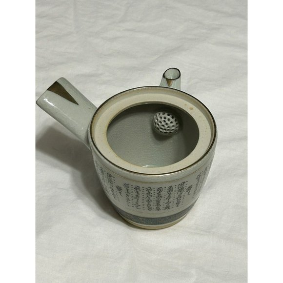 Vintage RARE Signed Japanese Tea Pot and Cups, Kutani ware With Painted Lyrics - Picture 4 of 14